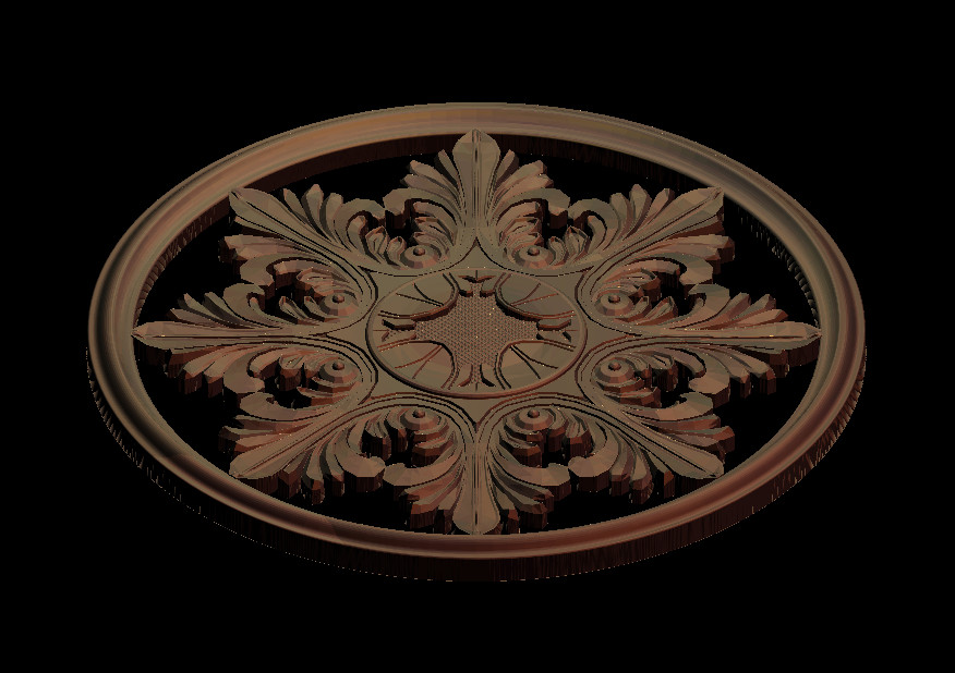 CNC    Artcam R122  STL  3D  ÷Ʈ   /3D Round plate ring Relief Model in STL format for CNC Router Carving Engraving Artcam aspi